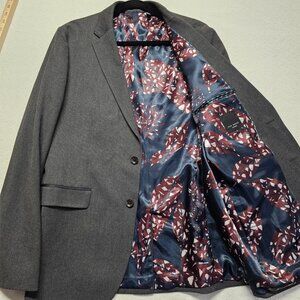 TED BAKER London Hazlnut Size 5 XL 42R Gray Micro-Dot Textured Sport Coat Blazer